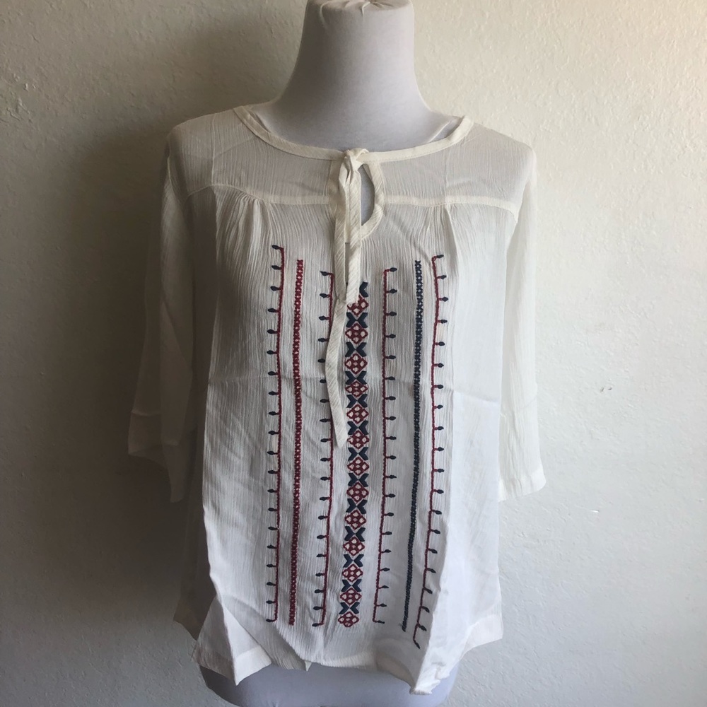 Lace trimmed blouse